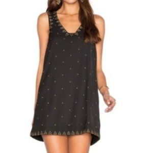 Free People Black Shift Dress with Gold Sequins